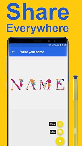 Write your name | with flowers-shapes photo writer