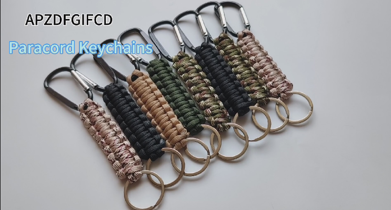 APZDFGIFCD Paracord Keychain Set of 8 (Random Colors