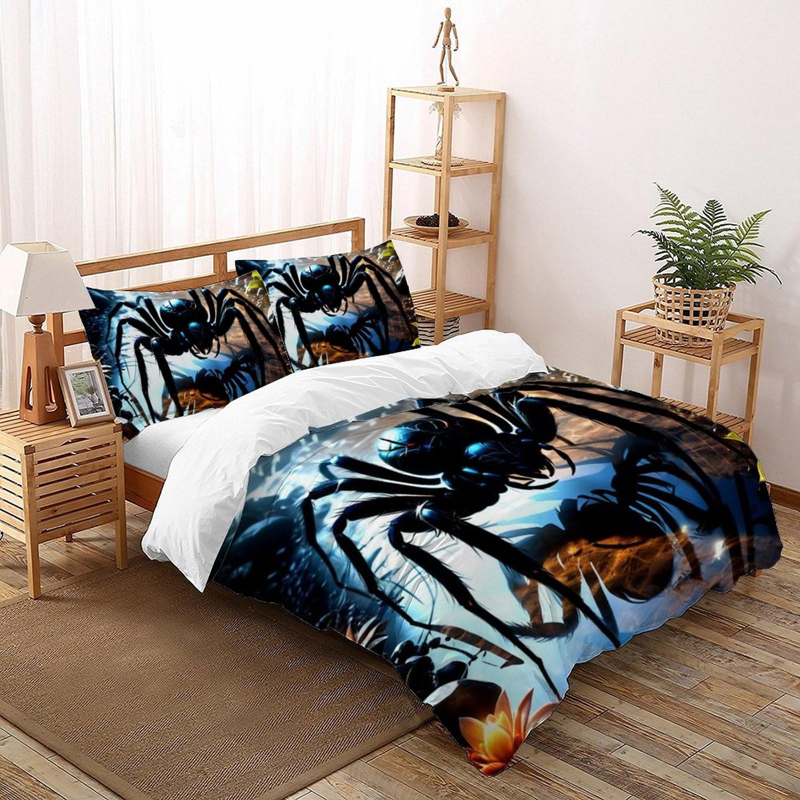 Peluche Araignée Parure de Lit Microfibre 260x220 Fantaisie