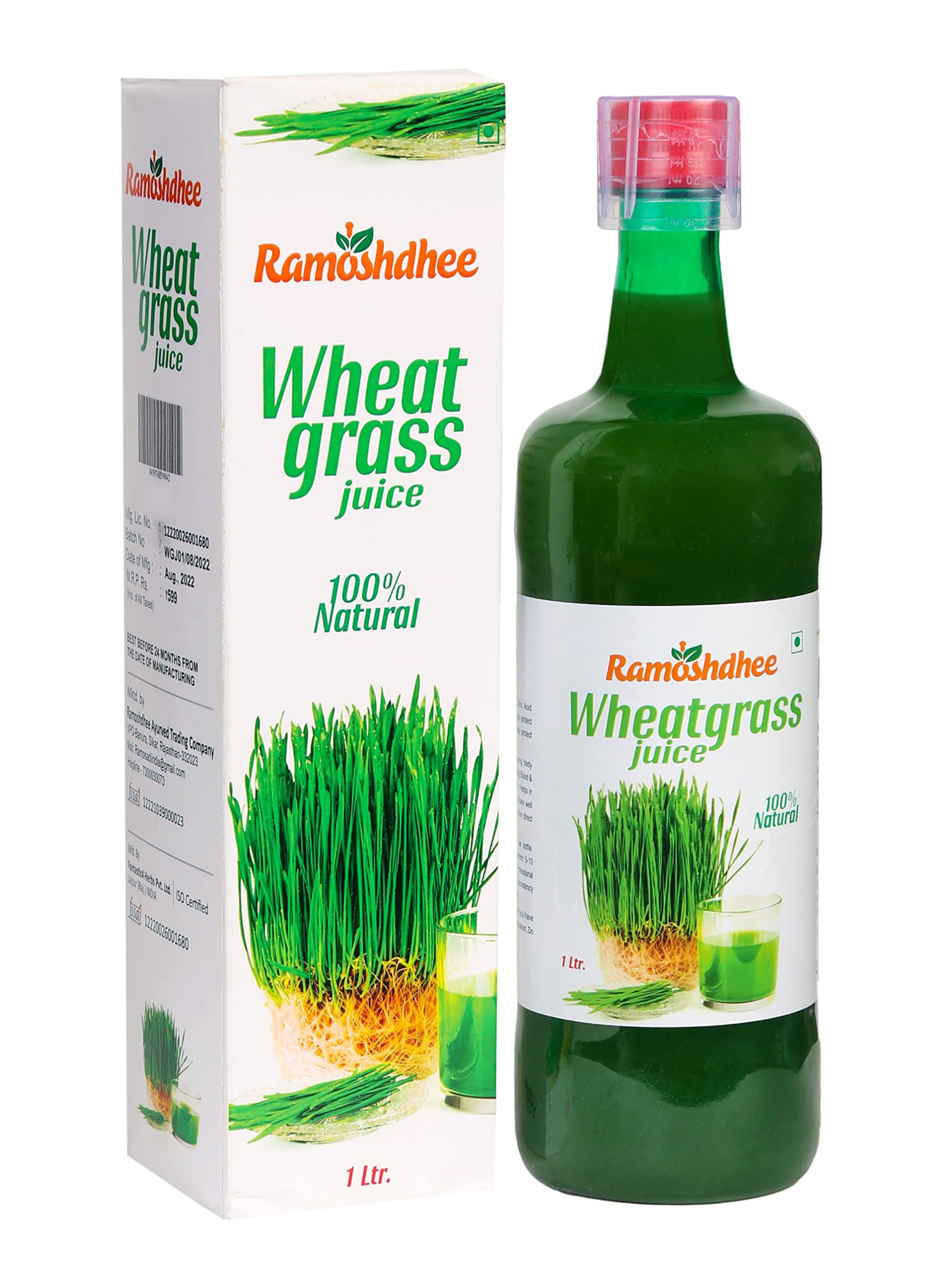 Ramoshdhee Wheatgrass Juice 1 Litre, Natural Detoxifier, Herbal Juice Helpful to boost Immunity, Blood Purification, Improves Digestion and Metabolism-image-44