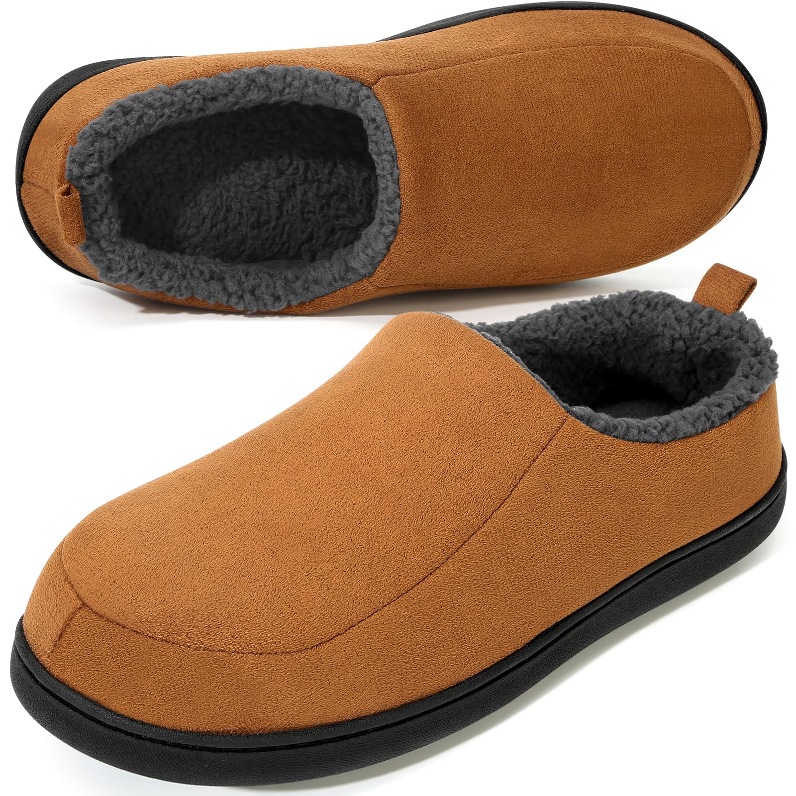 Anmerl Pantofole Uomo Donna con Memory Foam - Scarpe da Casa Invernali Calde con Soletta in Pile Morbido e Suola Antiscivolo, per Interno/Esterno