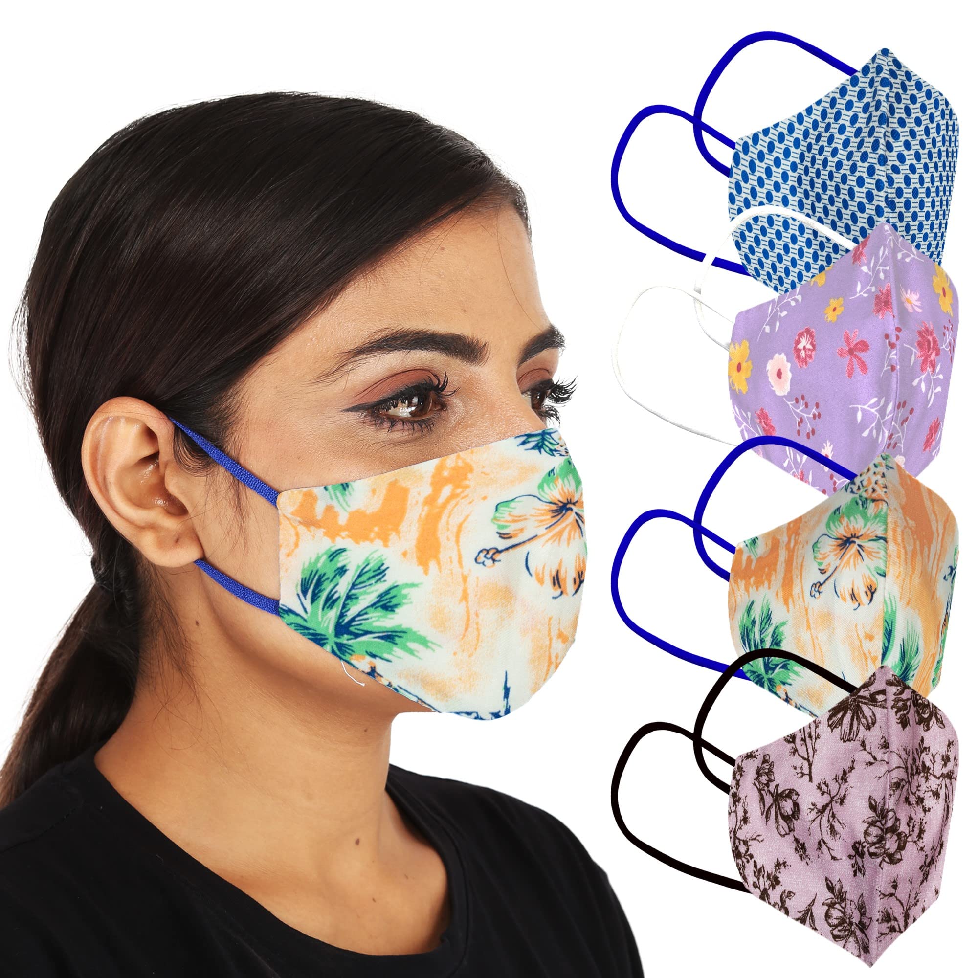 PRIVIU Cotton Face Mask for Women & Girls, Washable Reusable, 3 Layer Soft Comfortable 100% Pure Cotton Cloth (B08KWL9SFY) Amazon Price History, Amazon Price Tracker