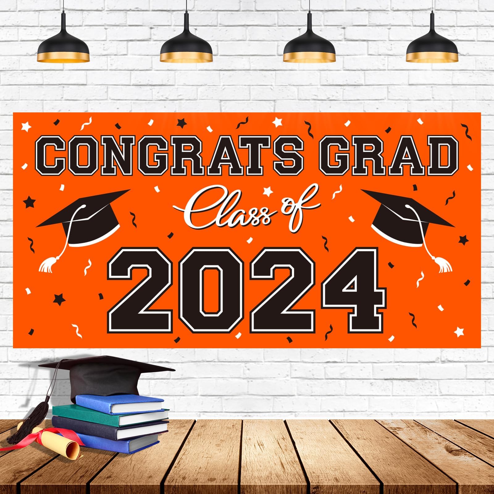 2024 Graduation Party Plastic Backdrop 65" x 32.7