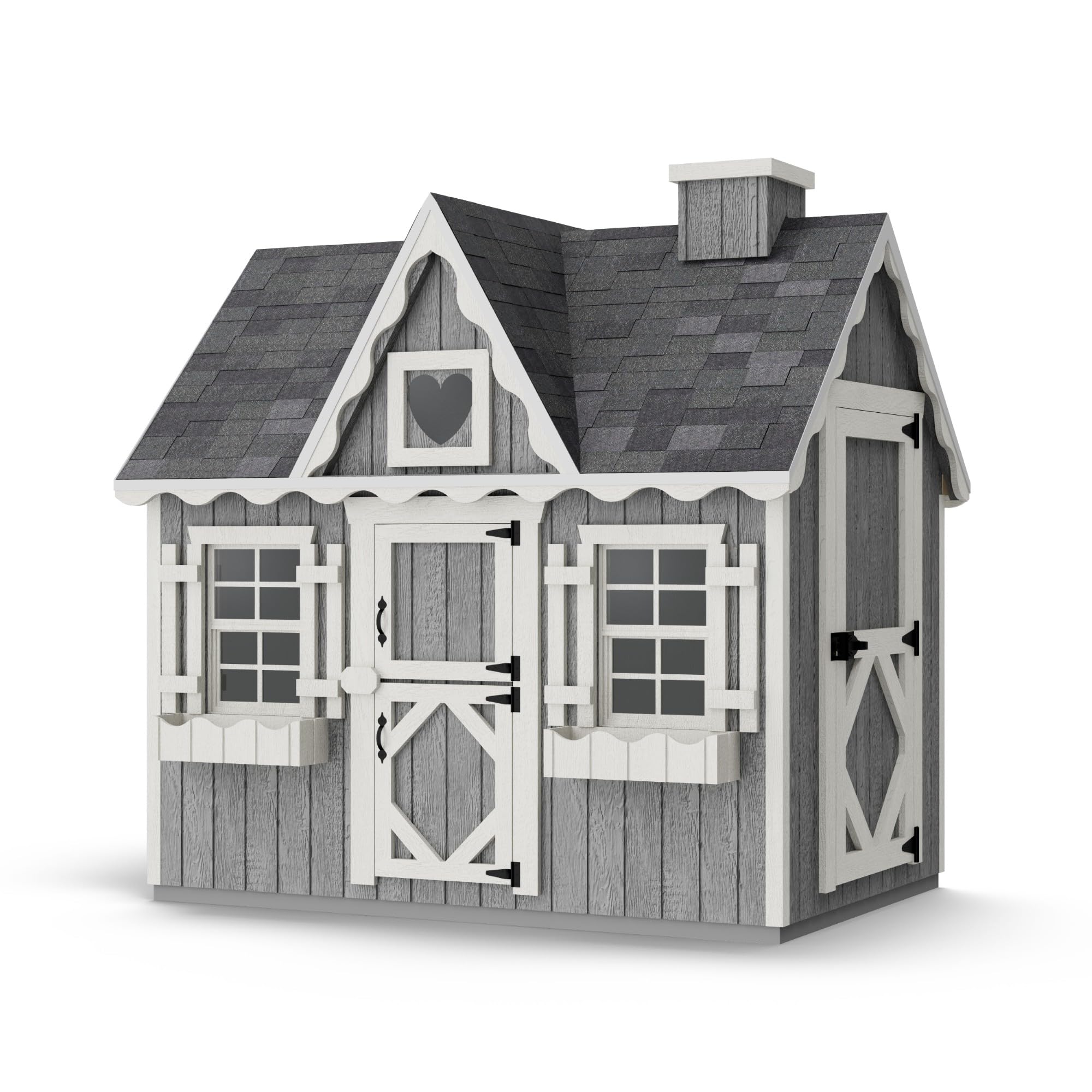 4x6 Victorian Playhouse with Floor, Outdoor Wood Do-It-Yourself Kit