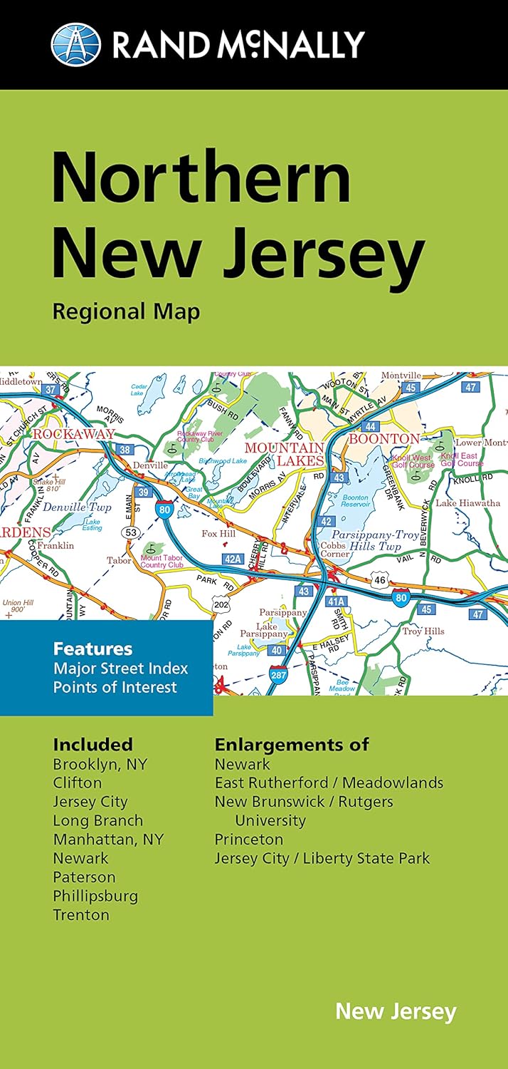 Rand McNally Folded Map: Northern New Jersey Regional Map
