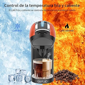 19Bar 5en1 Máquina de Café Espresso Multicápsulas para Nespresso/Dolce Gusto/MIO y Cápsulas de Café Molido/ESE EM-308A Naranja4