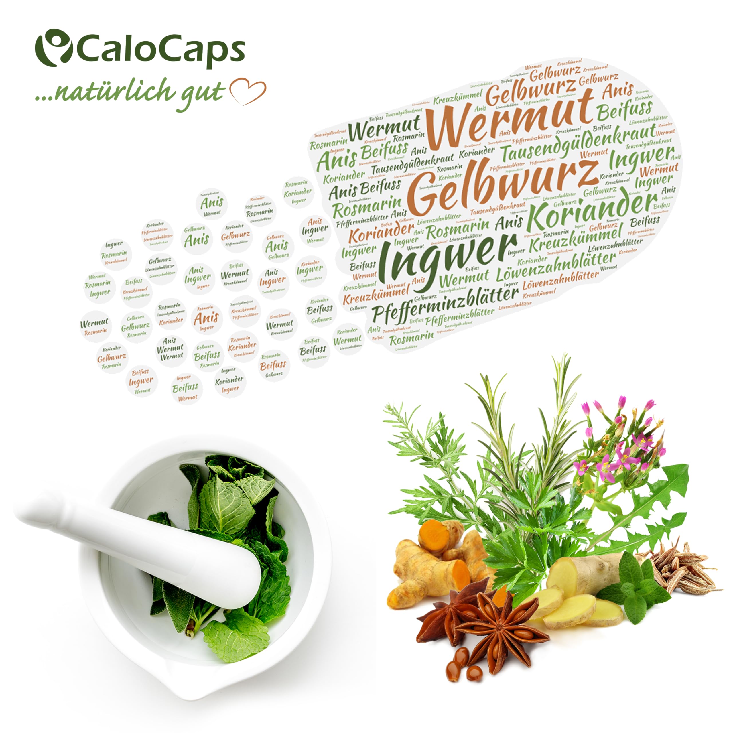 CaloCaps PRE WEIGHT GAINER | 11-Kräuter Bitterkomplex + Zink für Stoffwechsel & Nährstoffverwertung | Natürliche Unterstützung in Aufbauphasen & für Hardgainer | Vegan & Hochdosiert | 90 Kapseln