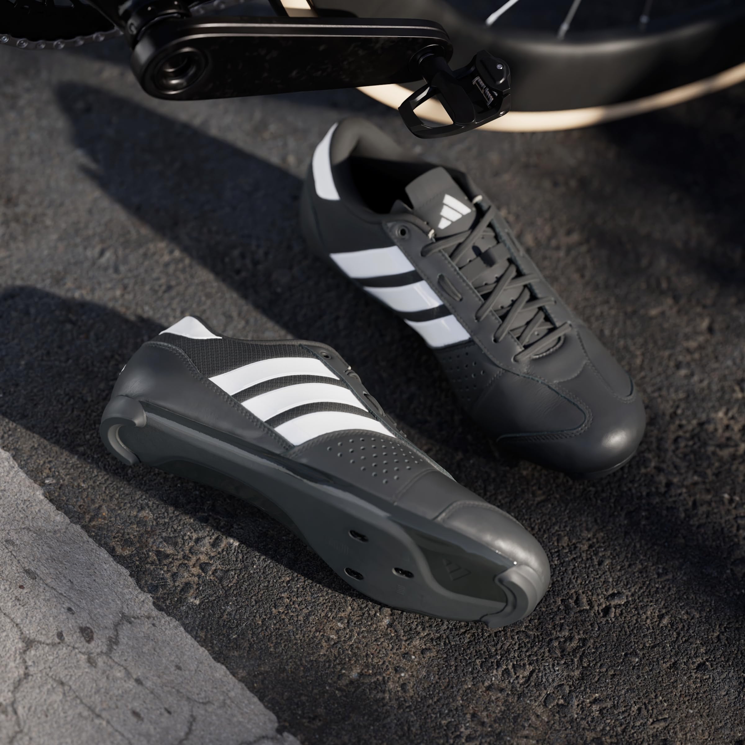 adidas Heritage Buty rowerowe szosowe, skórzana cholewka, czarne