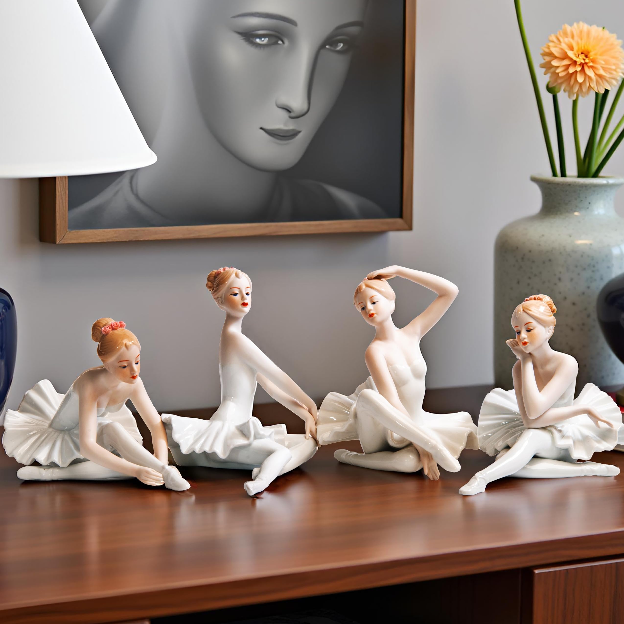 MTME Figuras de Porcelana Ballet, Estatua esculpida, artesanía, artículos de Arte, Escultura, decoración, Regalo, decoración del hogar. (D)
