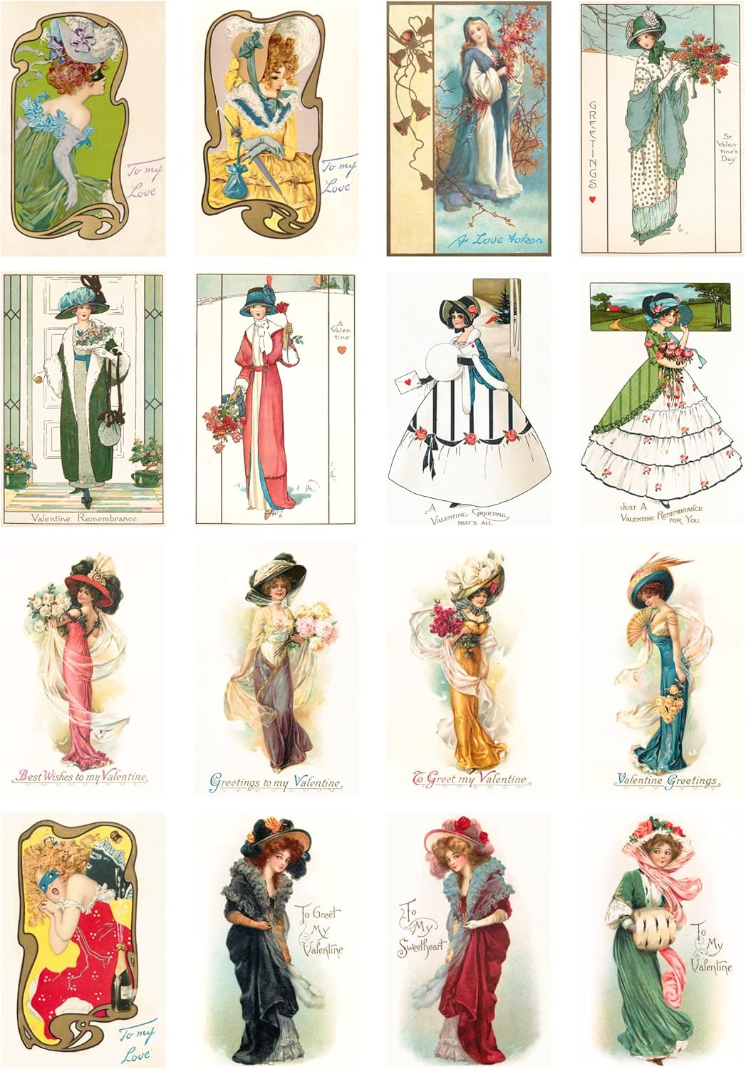 Buy Decoupage Paper Pack (21 Sheets 6x8) Art Deco Nouveau Victorian