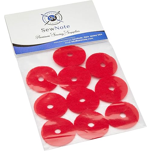 Singer Sewing Machine 10 RED Spool PIN Felt Pads Crafts