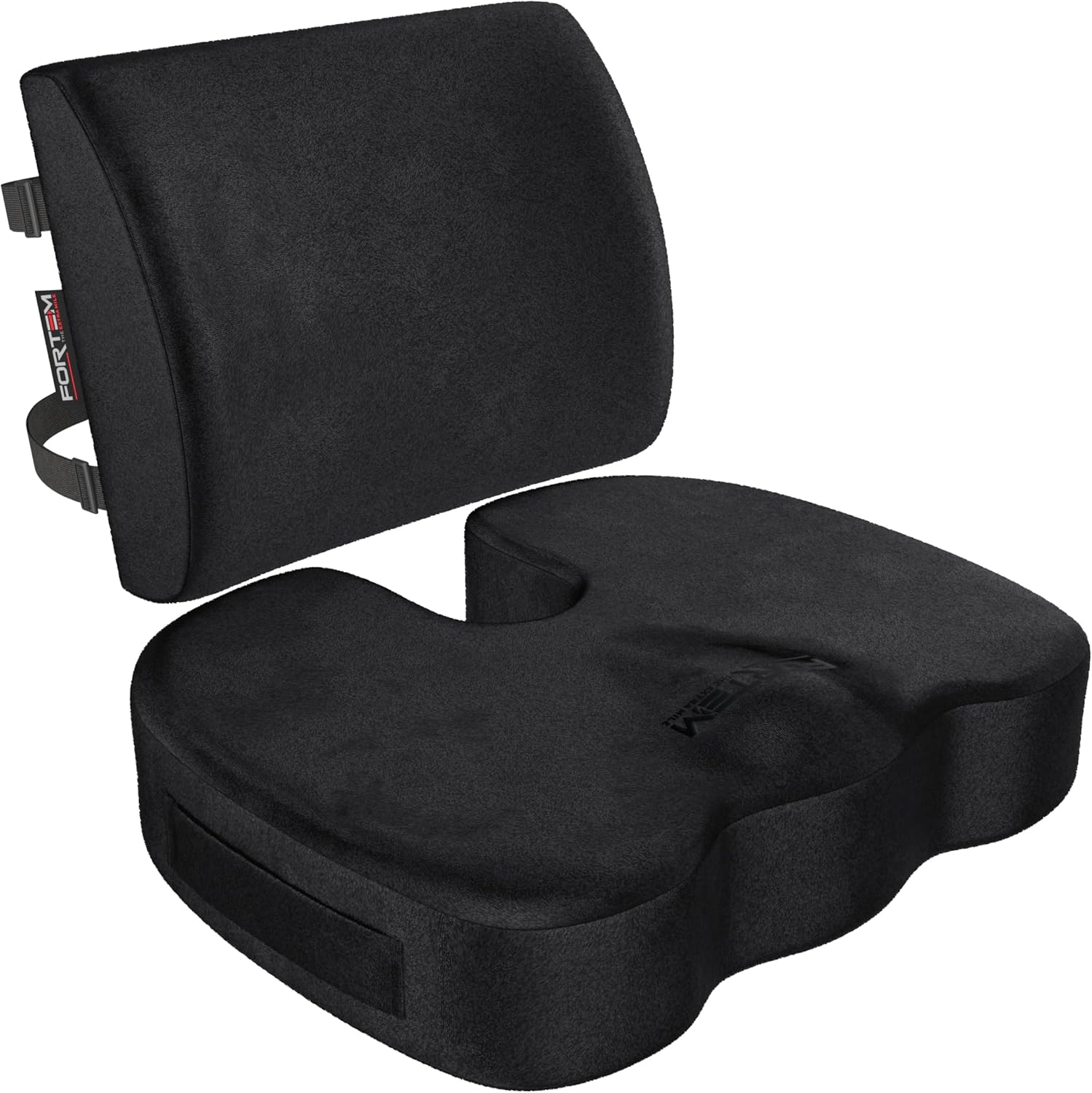 FORTEM XL Seat Cushion and Lumbar Cushion for Office Chair, Seat