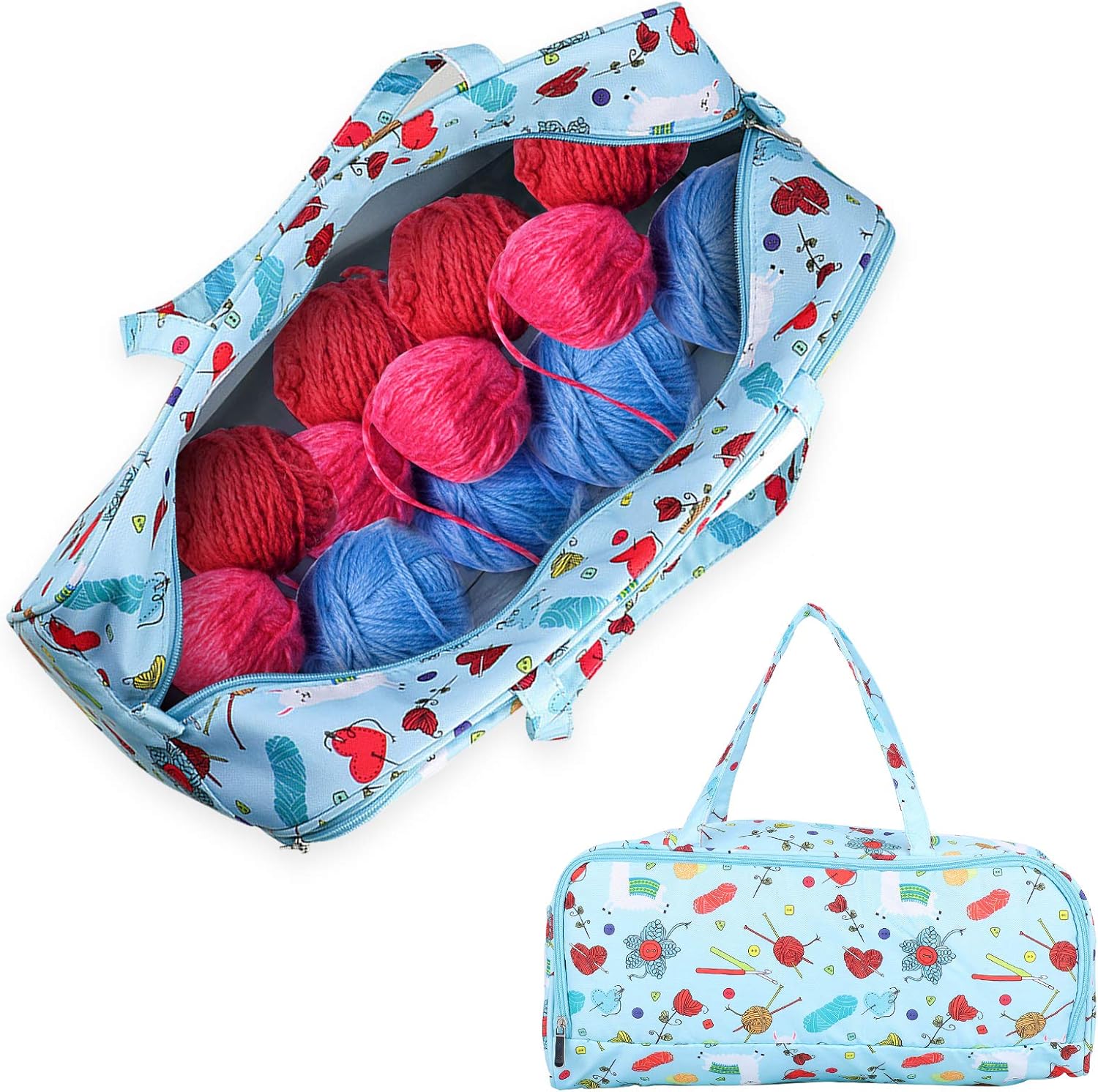 MUNEFE Crochet Storage Bag, Crochet Hook Bag, Knitting Needle Bag, Suitable for Accommodating Various Crochets
