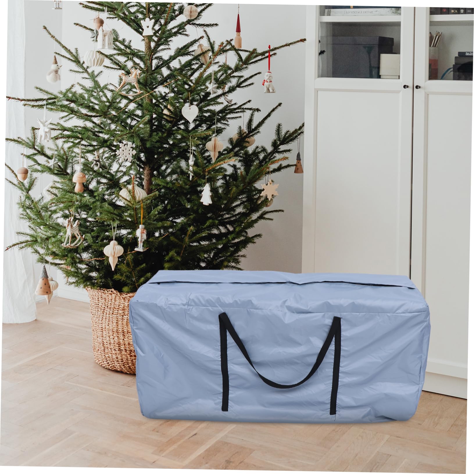 LABRIMP Contenitore per Albero di Natale Borsa Cerniera per Mobili da Esterno Sacca Portaoggetti per Regali per Feste Resistente e Facile da Trasportare