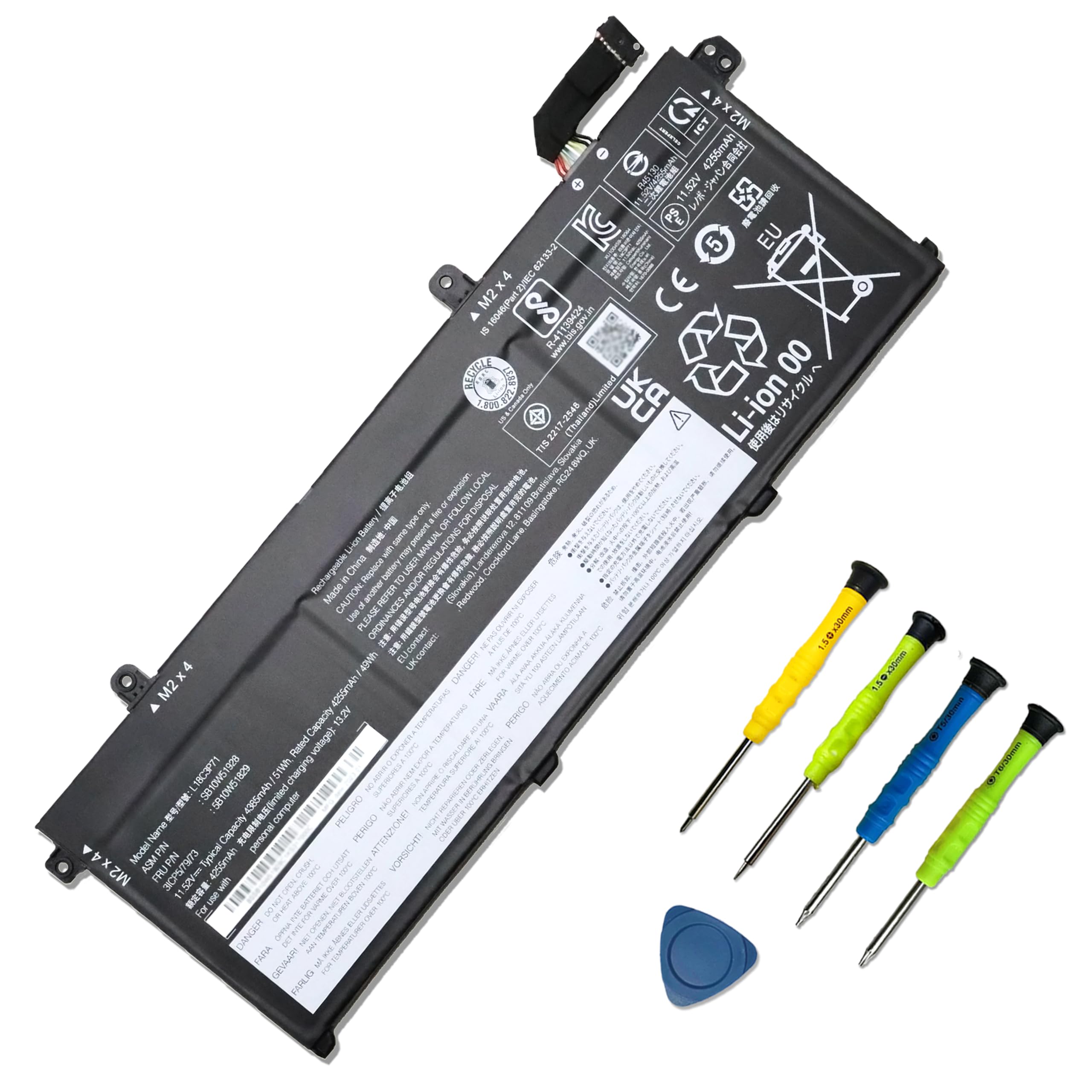 L18C3P71 L18C3P72 Battery for Lenovo ThinkPad T490 T14 P14S P43S