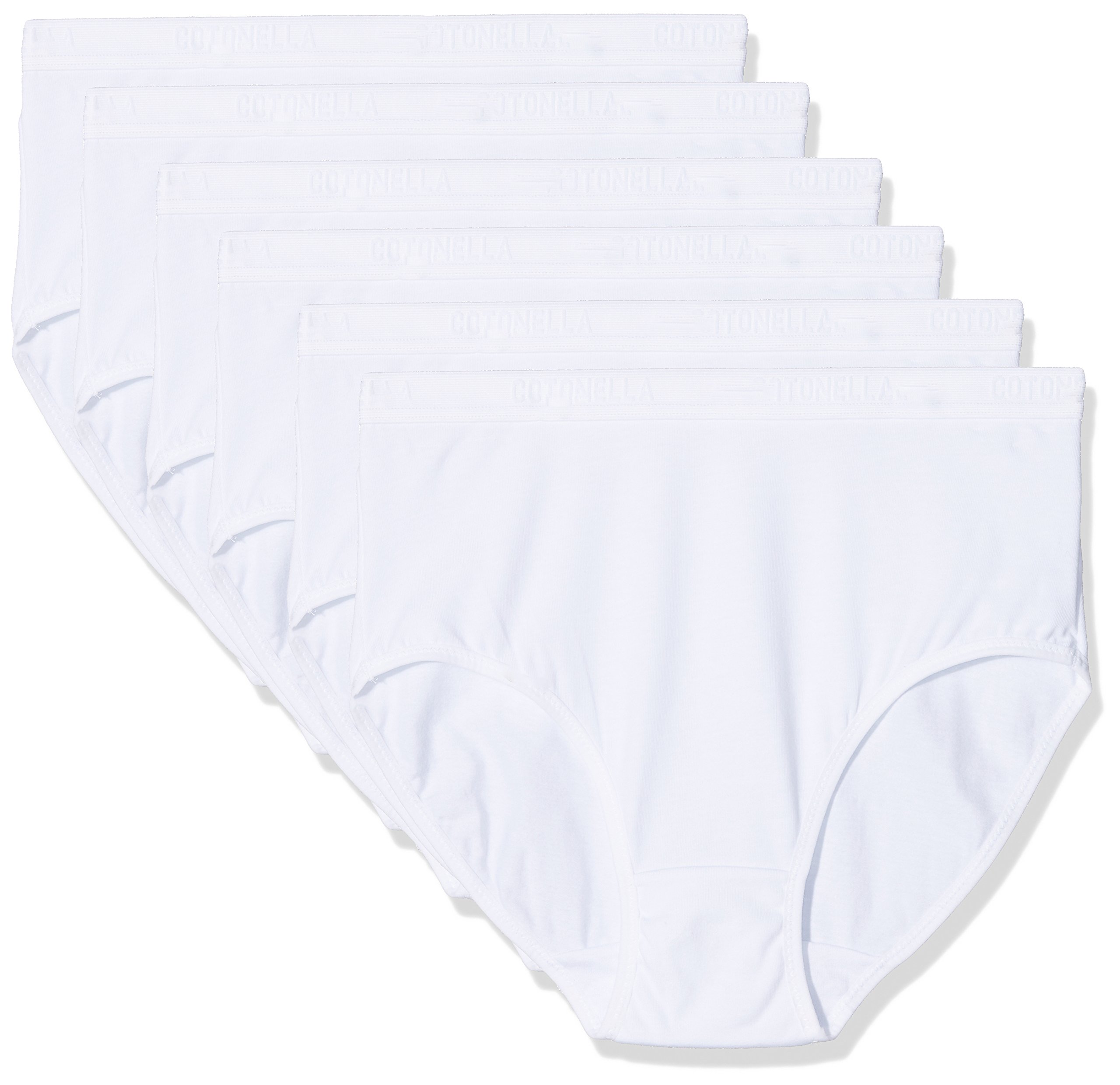 Cotonella A 8126 0001 K6 Slip, Bianco, 42 (Taglia Produttore:IV) (Pacco da 6) Donna