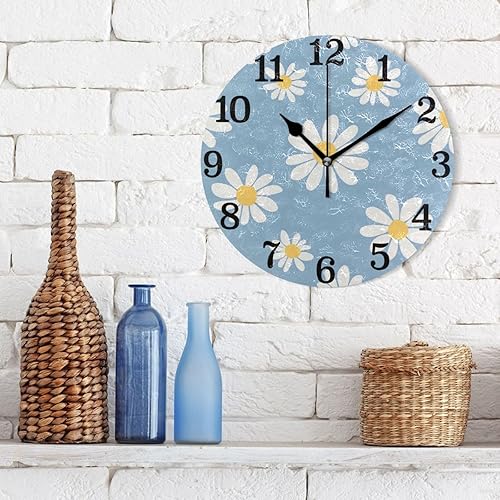 Miniatura 3 de 10 pulgadas ronda reloj de pared retro silencioso reloj decorativo para el hotel casa cocina reloj de pared para cuarto