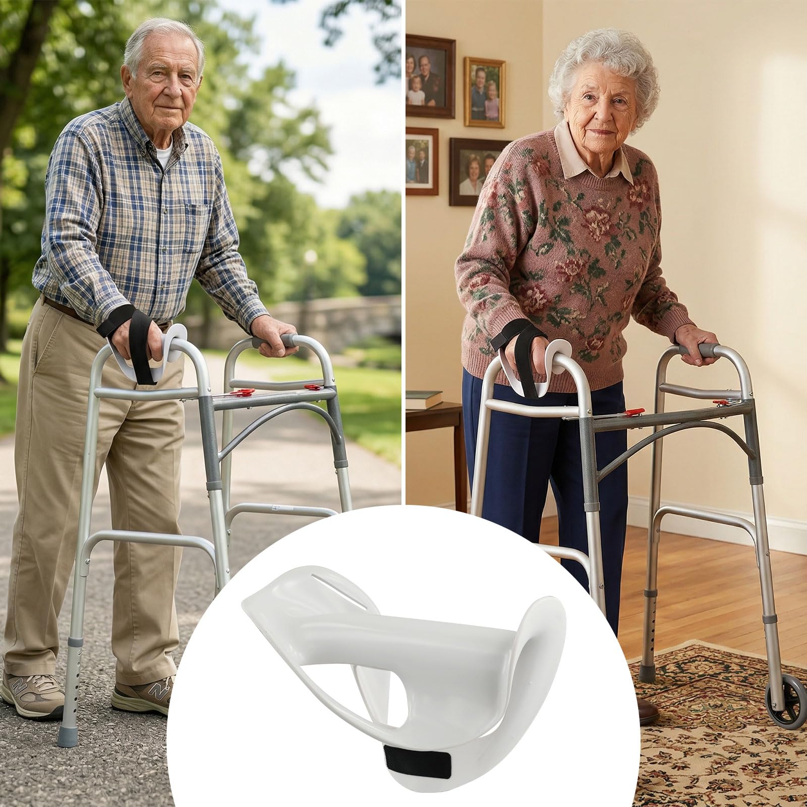 Empuñaduras de mano derecha para ancianos, férula de mano con correas dobles seguras, férula de mano para pacientes con accidente cerebrovascular y Parkinson, férula de mano en reposo