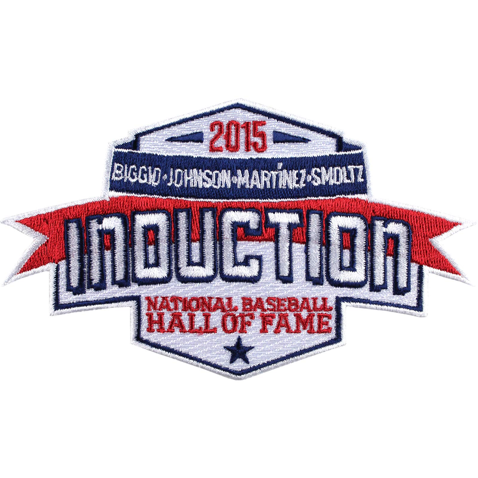 2015 National Baseball Hall of Fame Induction Patch Biggio Johnson Martinez