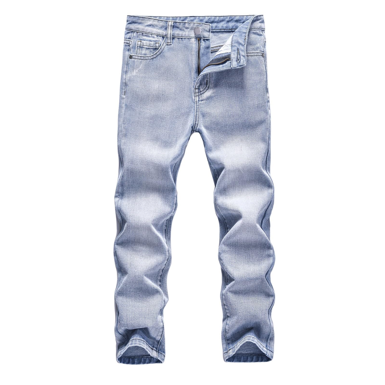 Genérico Vaqueros Niño 5-14 Años Regular Fit Pantalon Vaquero Adolescentes Chico Cintura Elastica Moda Hippies Streetwear Jeans Pantalones Vaqueros Cargo Denim Stretch Otoño 2026