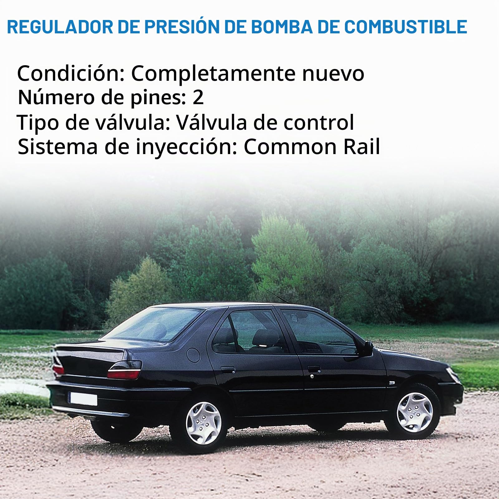 Válvula reguladora de presión Common-Rail System Sensor de presión de combustible Regulador de presión de combustible Reemplazo para C4 C5 C8 Berlingo Dispatch Scudo I Ulysse 206 306 406 806