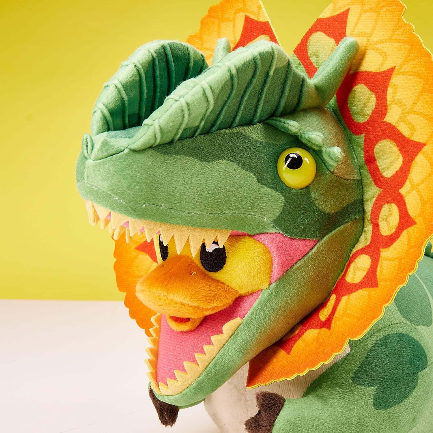 TUBBZ Plush: Jurassic World Rebirth - Dilophosaurus Cosplaying Rubber Duck Soft Plush Collectible Toy