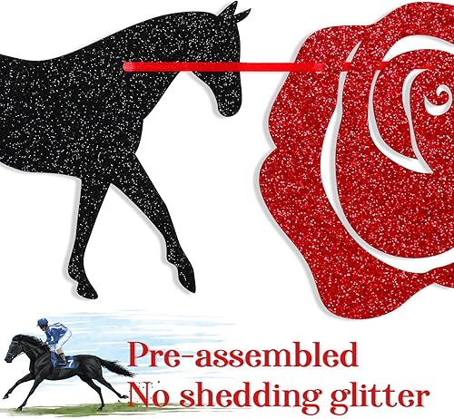 Miniatura 2 de Banner de Run For The Roses guirnalda de caballo y rosa pancarta del Derby de Kentucky pancarta de despedida de soltera del Derby pancarta de