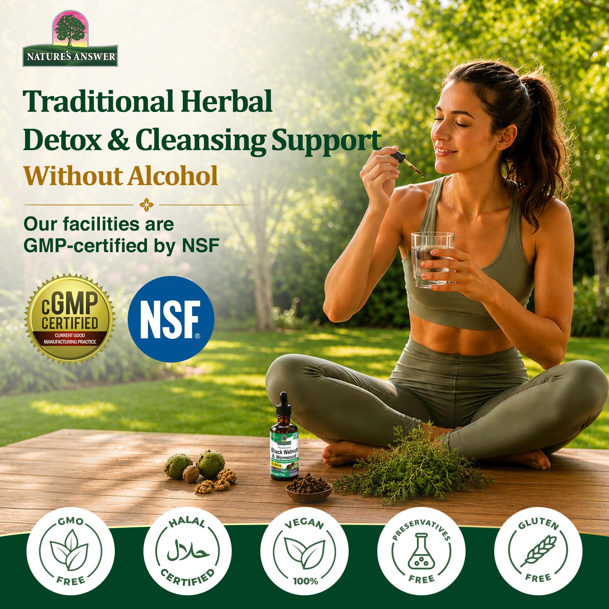 Nature's Answer Black Walnut & Wormwood Complex - 2000mg, 1oz, Vegan — Amazon image 4
