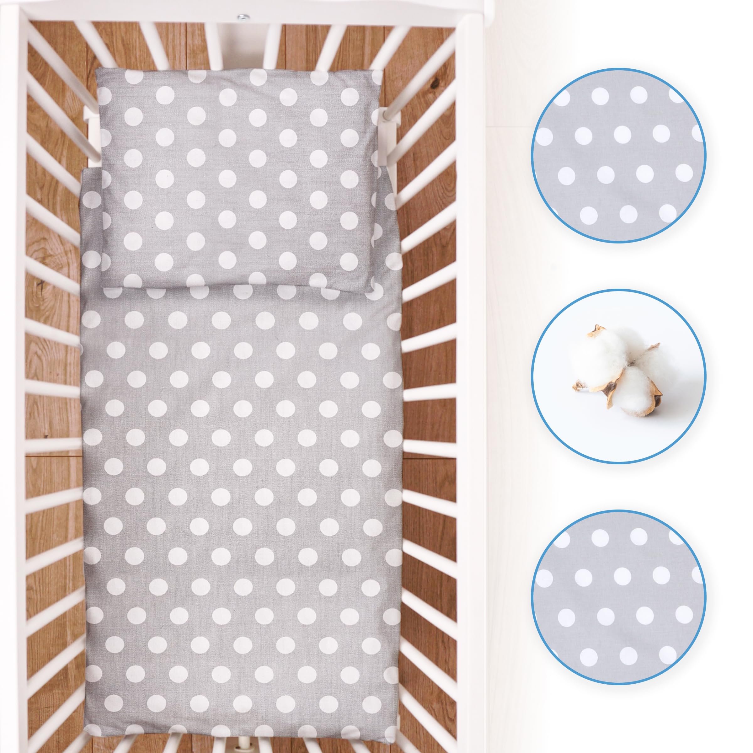 2-teiliges Baby Kinder Bettbezug 80 x 70 cm mit Kopfkissenbezug - Muster 14