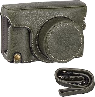LAURAG Bolsa portátil para câmera de couro sintético bolsa de transporte com alça de ombro para câmera Fujifilm X100V/X100F