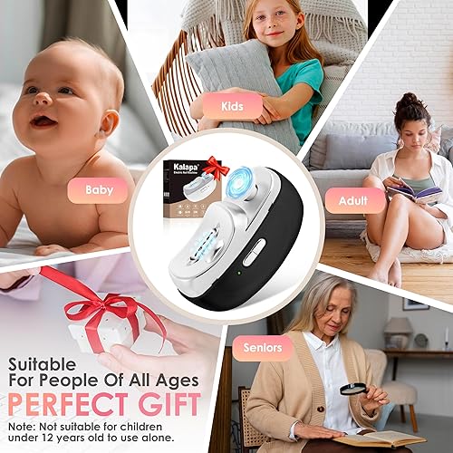 Miniatura 6 de Cortaúñas eléctrico 3 en 1 automático - con pulido, almacenamiento de polvo y luz LED, lima de uñas, recortador de uñas, regalos para mujeres,