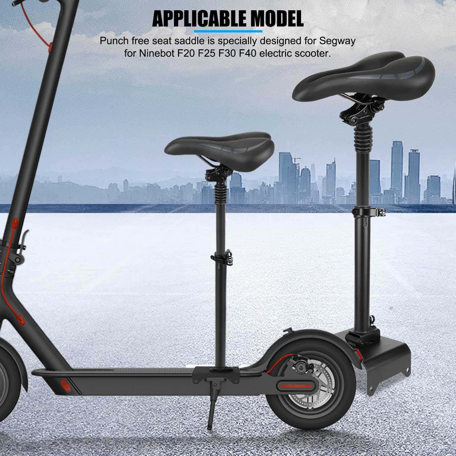 Ninebot Sella Sedile Regolabile - Sella Sedile Regolabile Sedile Monopattino Elettrico per F20 F25 F30 F40