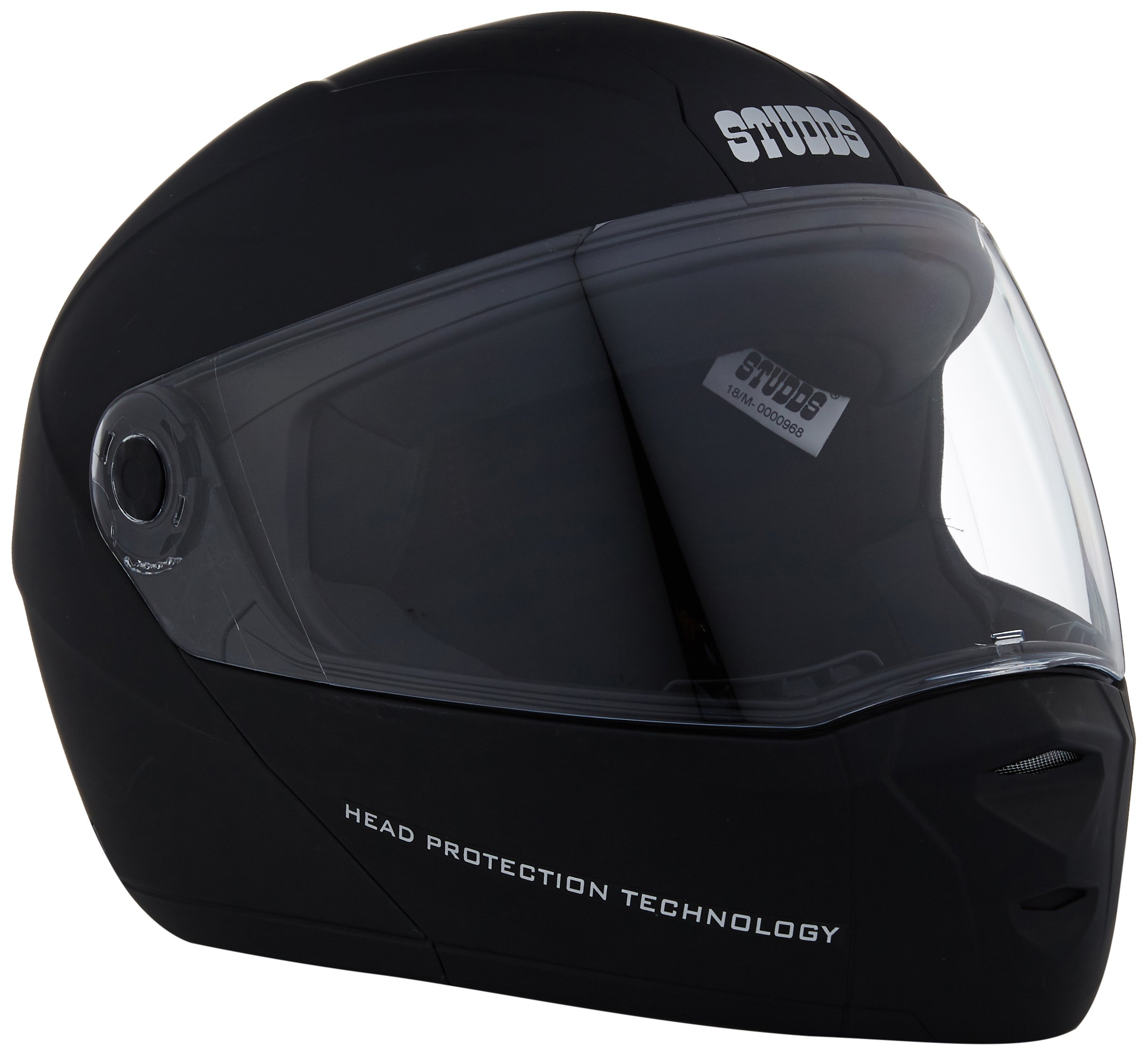 STUDDS Ninja Elite SUPER Flip Up Full Face Helmet (Matt Black, Medium)-picture-11