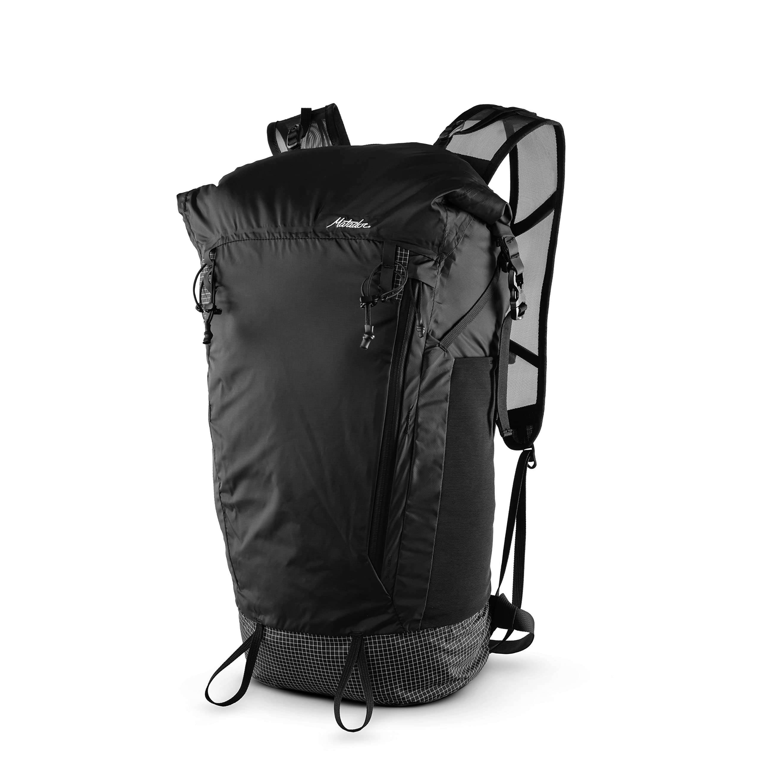 Matador Freerain22 - Ultraleichter & Wasserdichter Rucksack Faltbar; Wanderrucksack Trinksystem mit Materialschlaufen; Rolltop Rucksack Herren & Damen für Reisen, Wandern, Spazierengehen, Radfahren