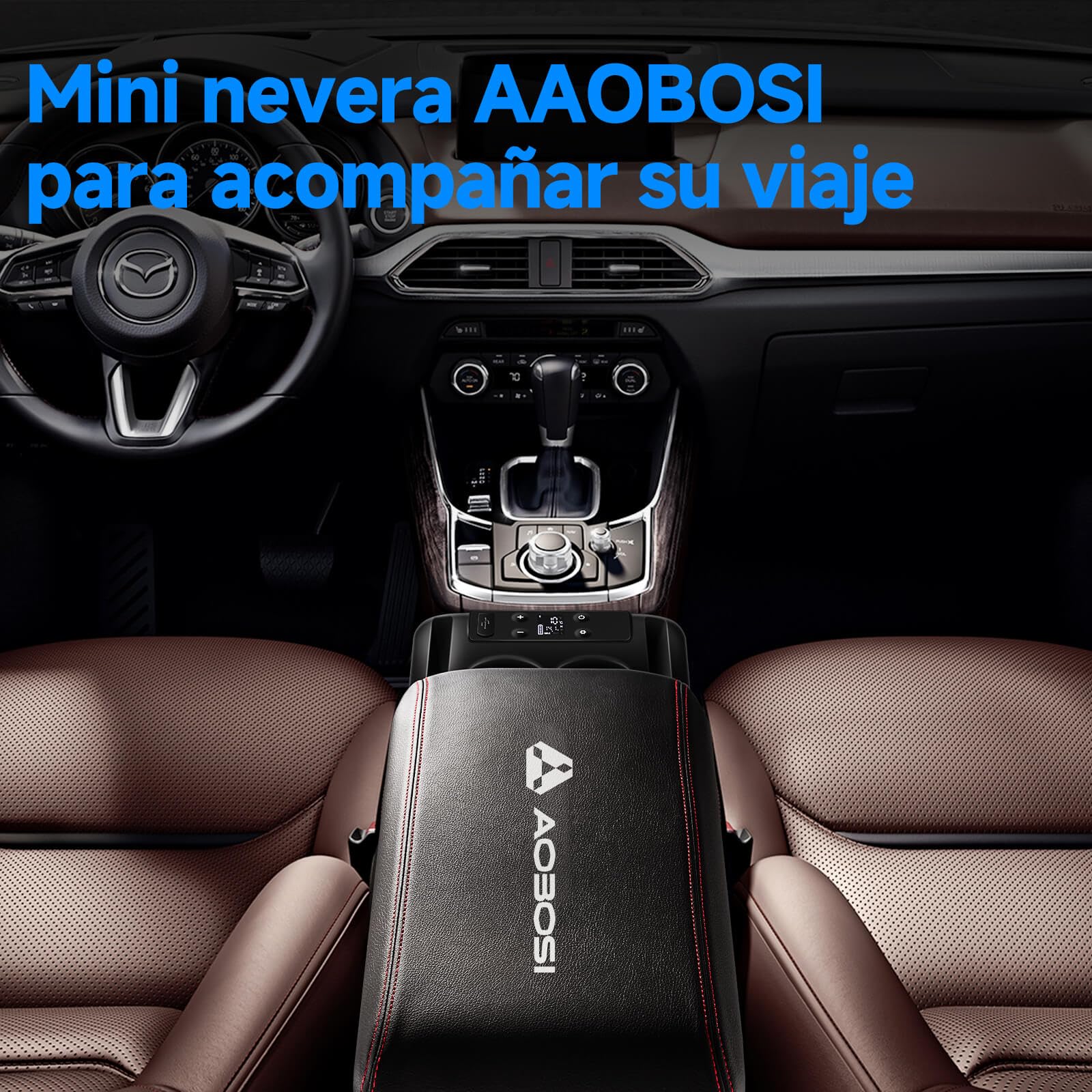 AAOBOSI 15L Nevera Portátil, Nevera 12V Compresor -20℃ a -20℃, Eléctrica Refrigerado para Coche, Camión, Barco y Autocaravana