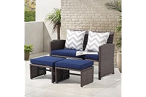 3-Piece OC Orange-Casual Outdoor Loveseat Set