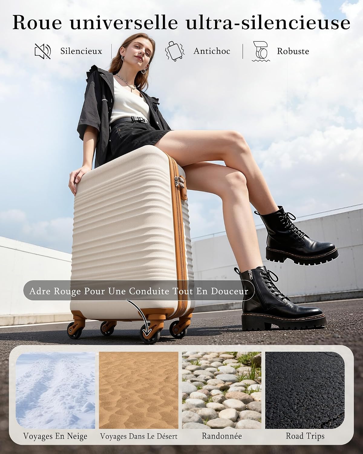valise cabine rigide tsasa – vue détaillée