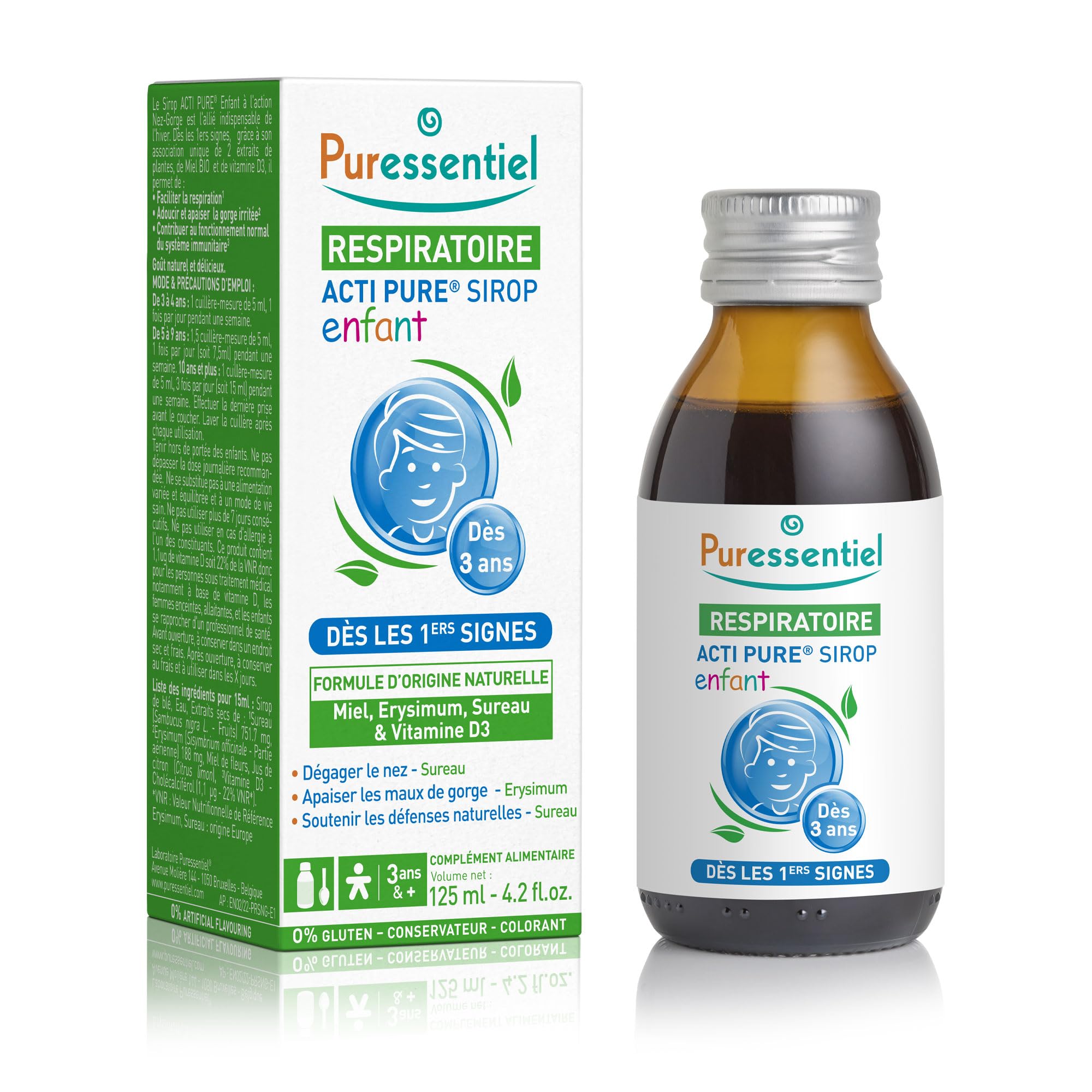 Puressentiel Acti Pure Respiratory Kids Syrup 125ml 3 Years+
