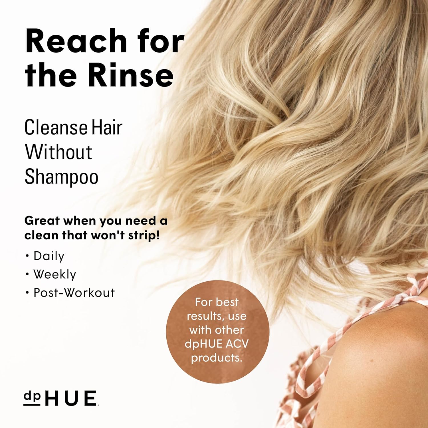 dpHUE Apple Cider Vinegar Hair Rinse (8.5 oz) + ACV Exfoliating Scalp Detox (4 oz) - Helps Soothe Dry Scalps & Activate Healthy Hair Growth