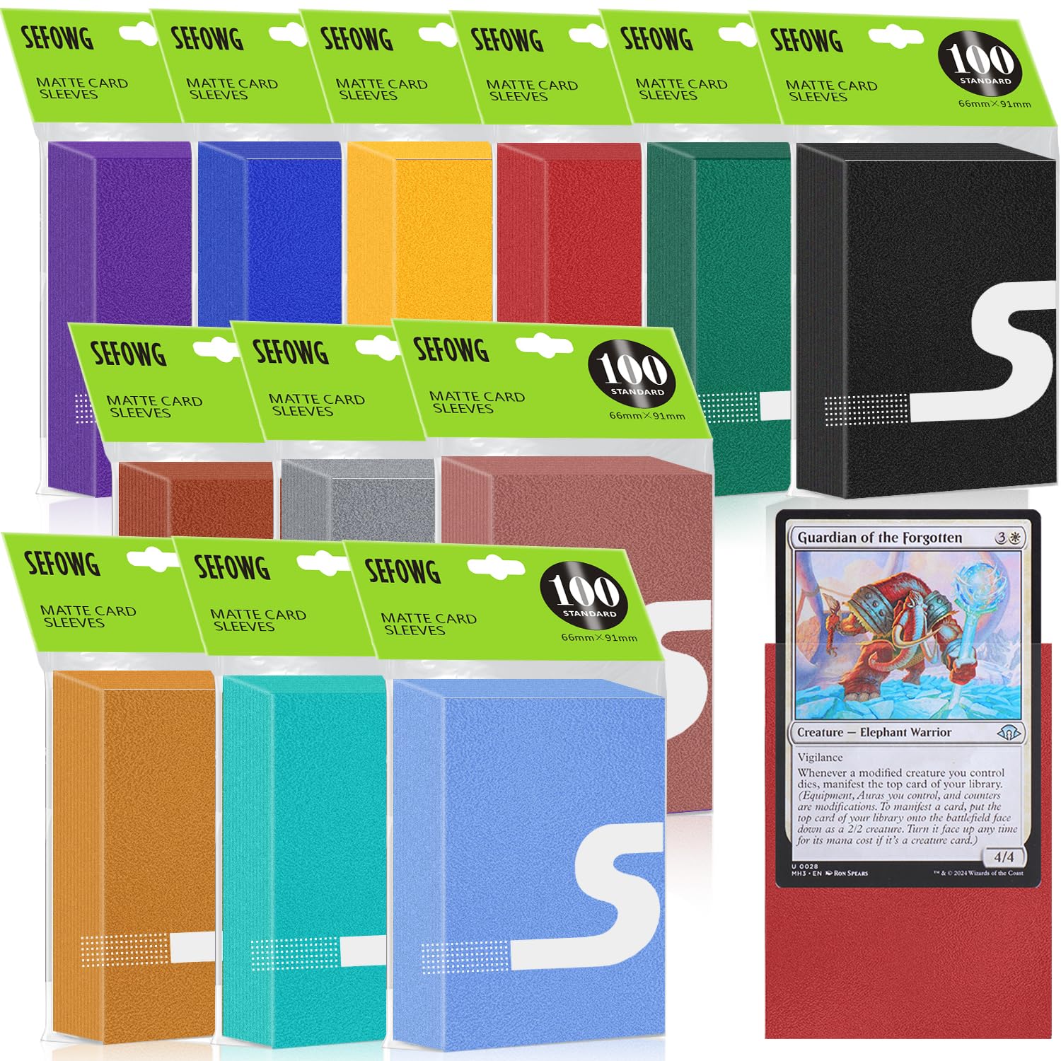1200ct MTG Card Sleeves, 12 Colors Matte Card Sleeves Magic, TCG Card Sleeve, Magic Card Sleeve, Card Protectors for MTG, TCG, Baseball, Trading, Game Cards
