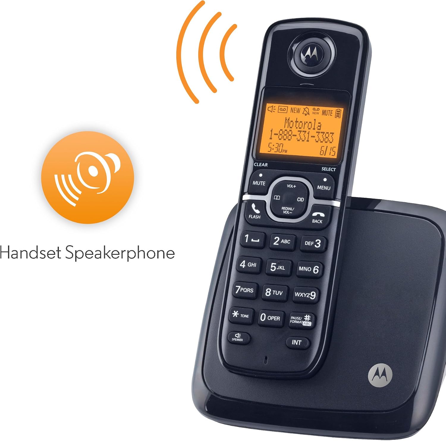 Motorola DECT 6.0 Cordless Phone with 1 Handset and Caller ID L601M