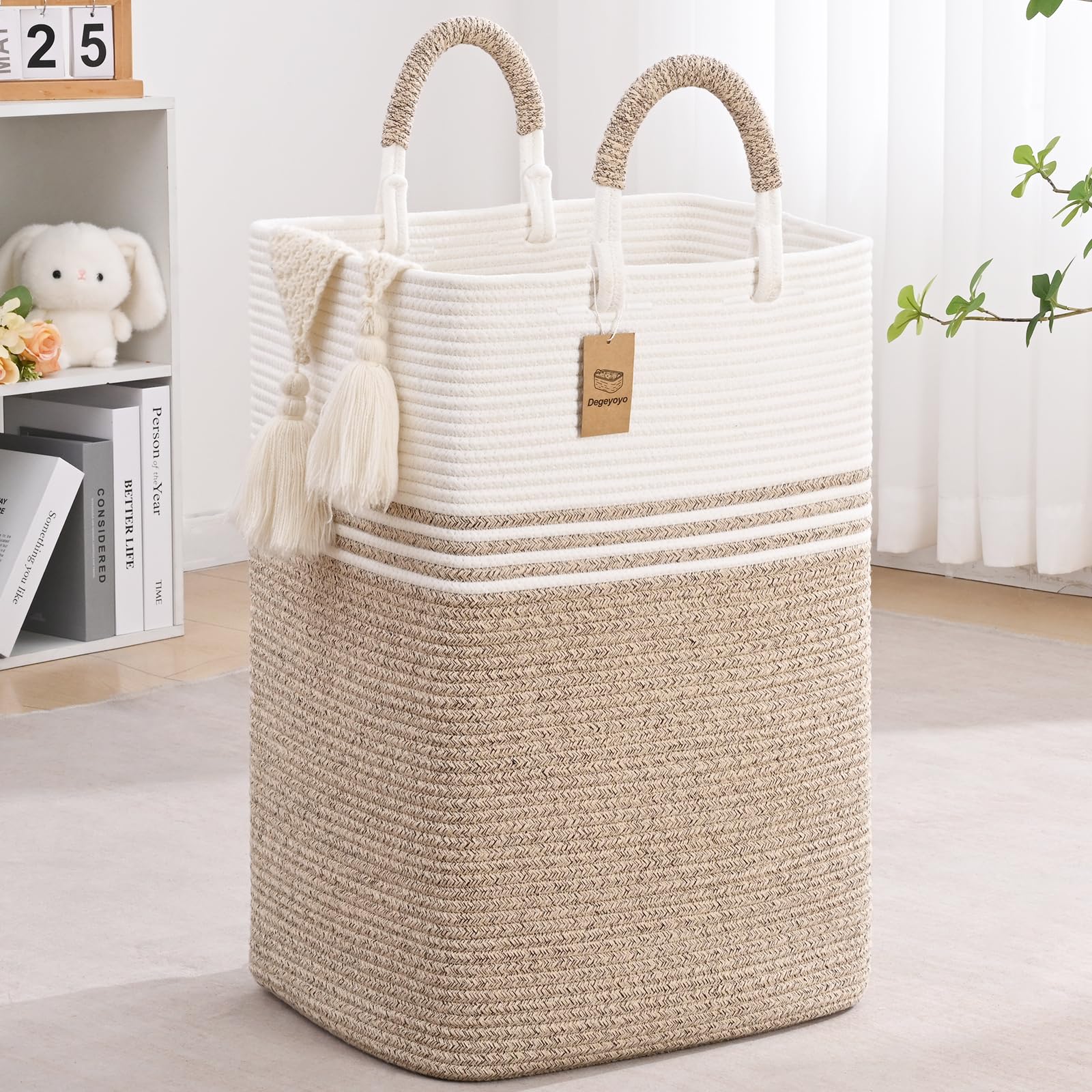 Degeyoyo 60L Laundry Hamper with Swivel Handles