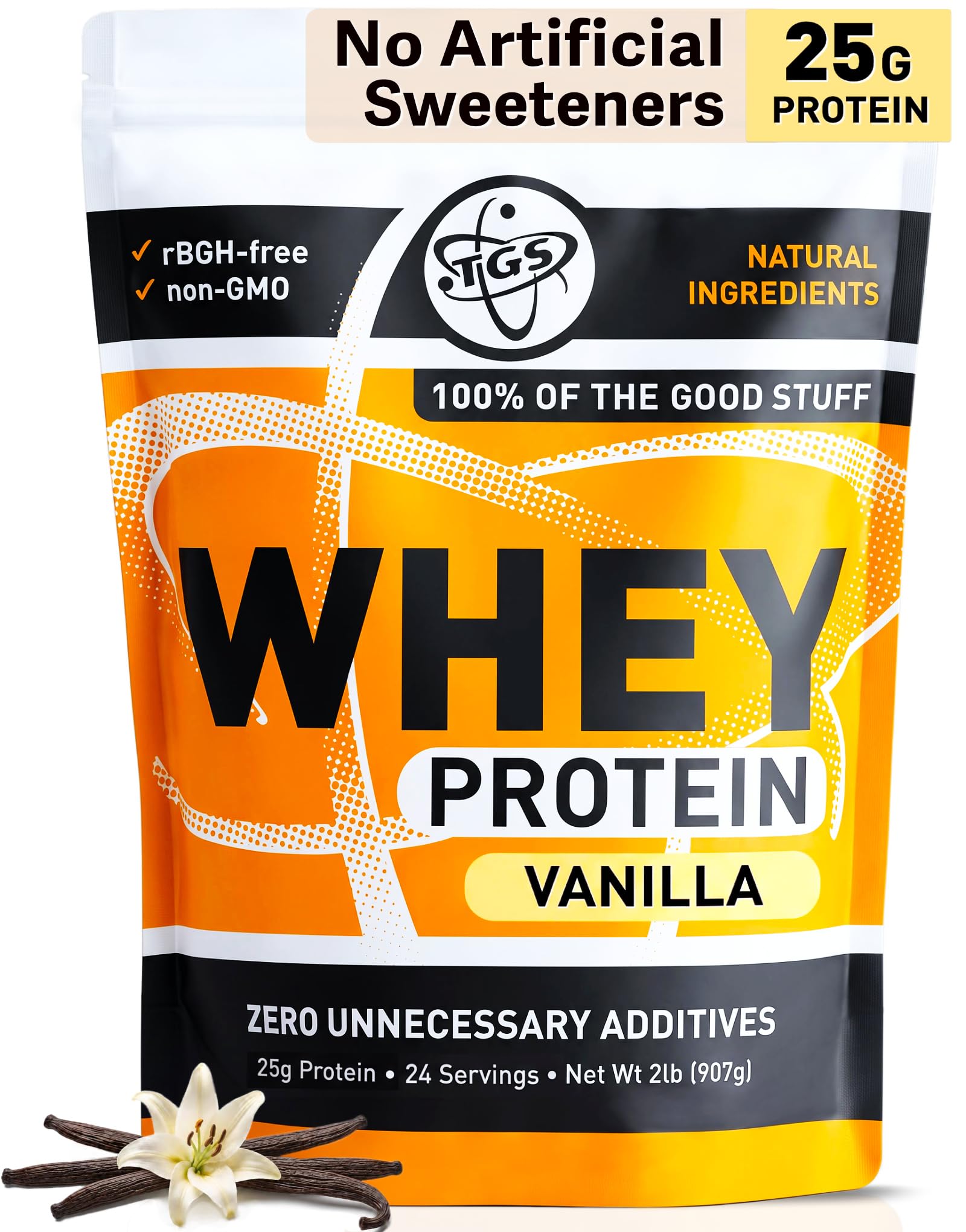 TGS Nutrition Chocolate Whey Protein Powder 2lb - No Artificial Sweeteners — Amazon image 8
