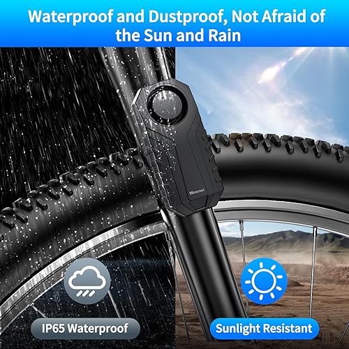 Miniatura 4 de WSDCAM Sistema de alarma con sensor de vibración antirrobo de 113 dB para bicicleta eléctrica, motocicleta, golf, coche, remolque, buzón, puerta de
