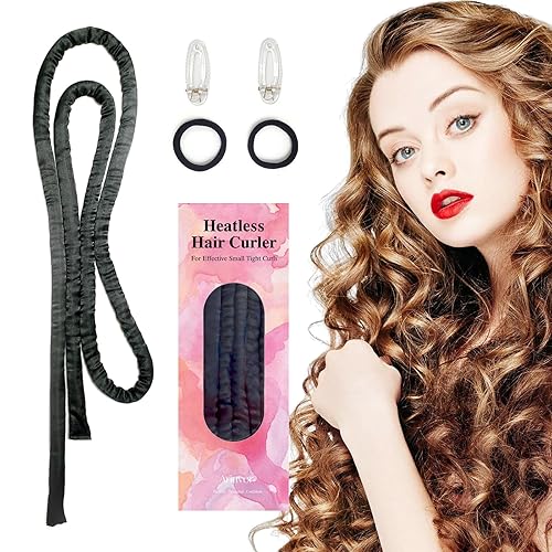 Ariuvor Diadema pequeña con varilla rizadora sin calor, para cabello largo y corto, sin calor, sin rizadores de calor para dormir, sin calor para