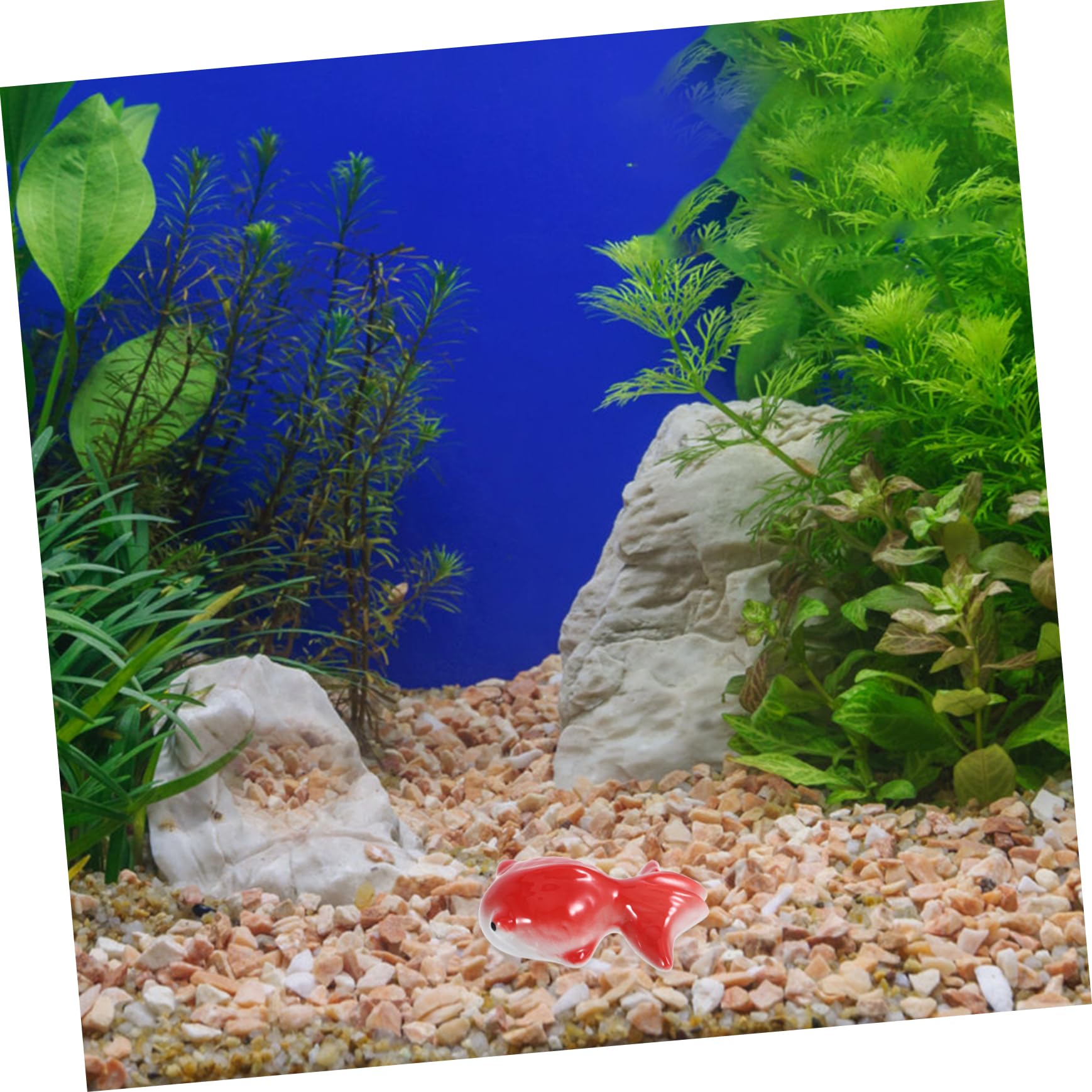 Cabilock 4 Piezas Baratijas De Cerámica Decoraciones De Peces Flotantes para Peceras Accesorio De Diseño De Acuario Adorno De Peces De Acuario Modelo De Falso Pecera Estatuilla Animal