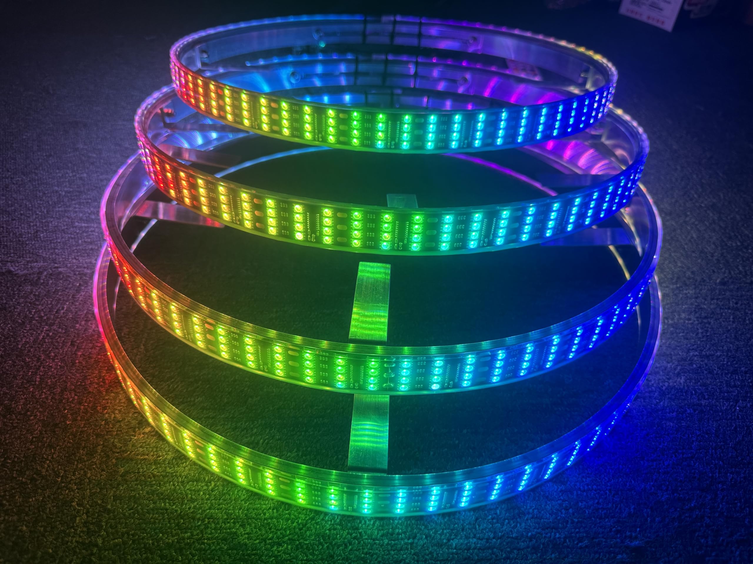 Sando Tech 15.5'' Quad Row RGB Dream Chase Led Wheel Ring Light Million Colors Shift Flashing/Breathe Flowing Rim Light w/Turn Signal,Lock,Braking Functionand Remote/Bluetooth Ctrl