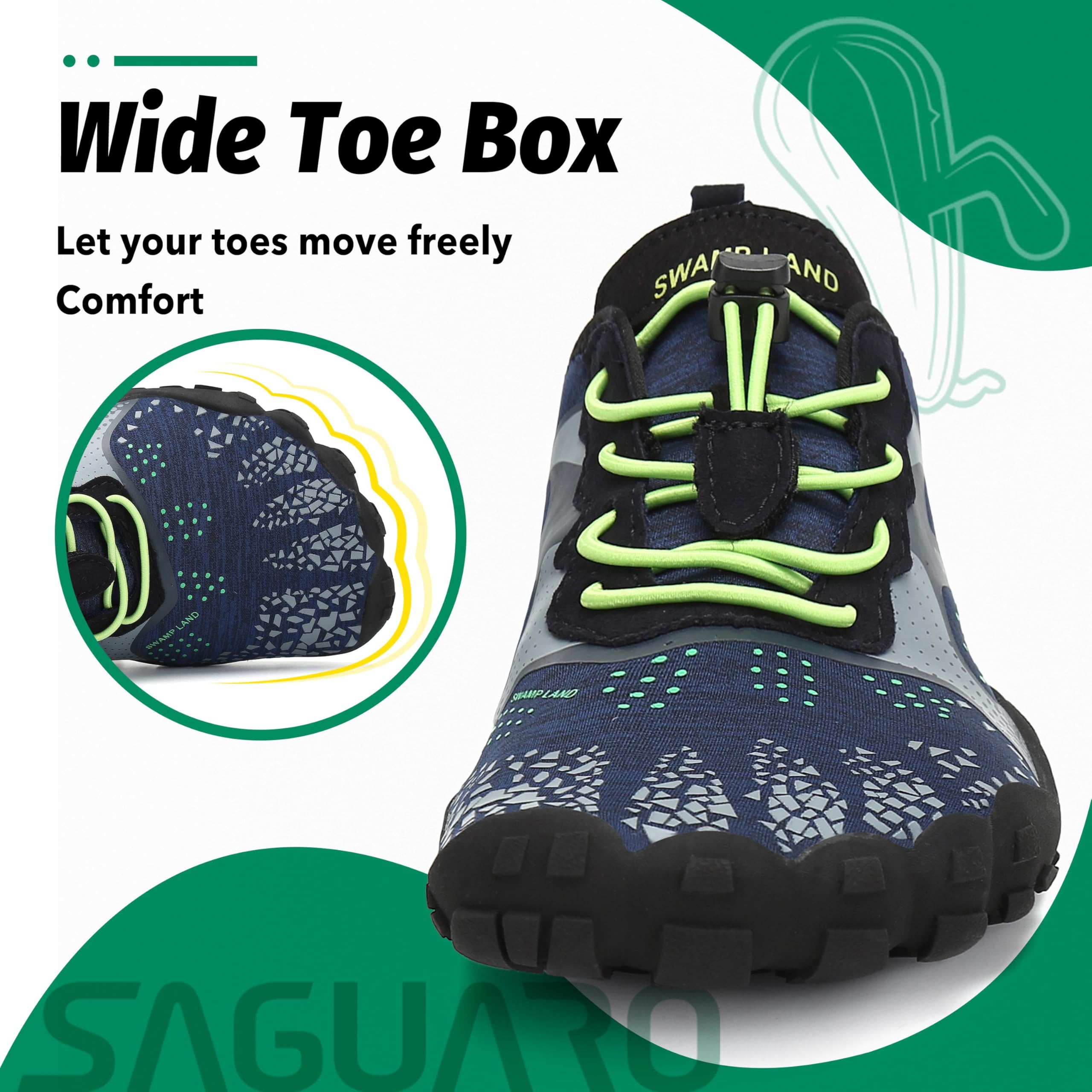SAGUARO Scarpe Barefoot con Dita per Trekking Trail Running Ginnastica, 36-48