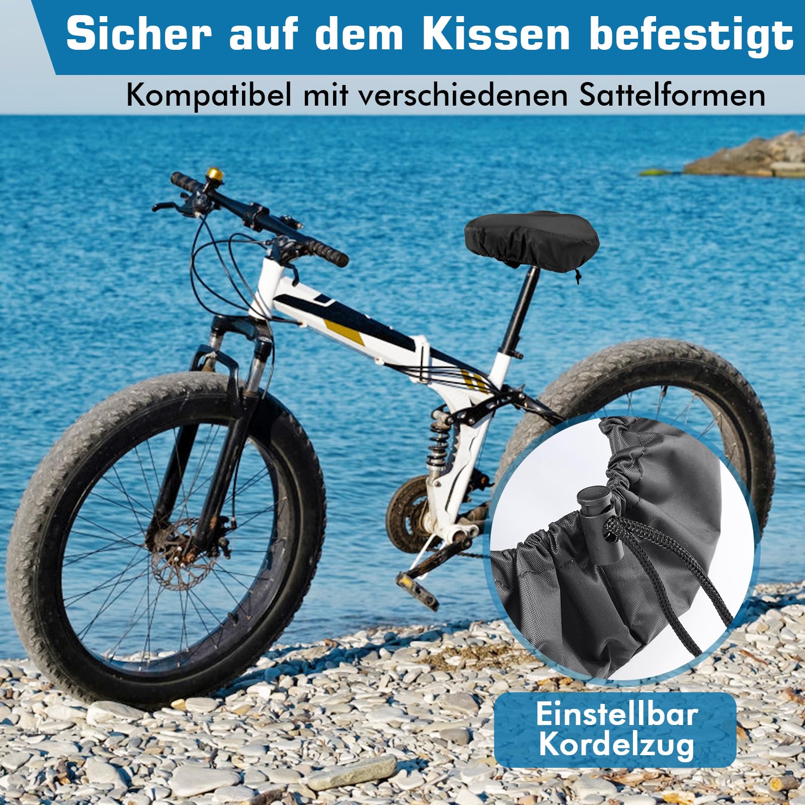 2er Set Wasserdichte Fahrradsattelabdeckung – Regenschutz Mit Kordelzug Für Mountainbike, E-Bike & Cityrad 2er Set Wasserdichte Fahrradsattelabdeckung – Regenschutz Mit Kordelzug Für Mountainbike, E-Bike & Cityrad