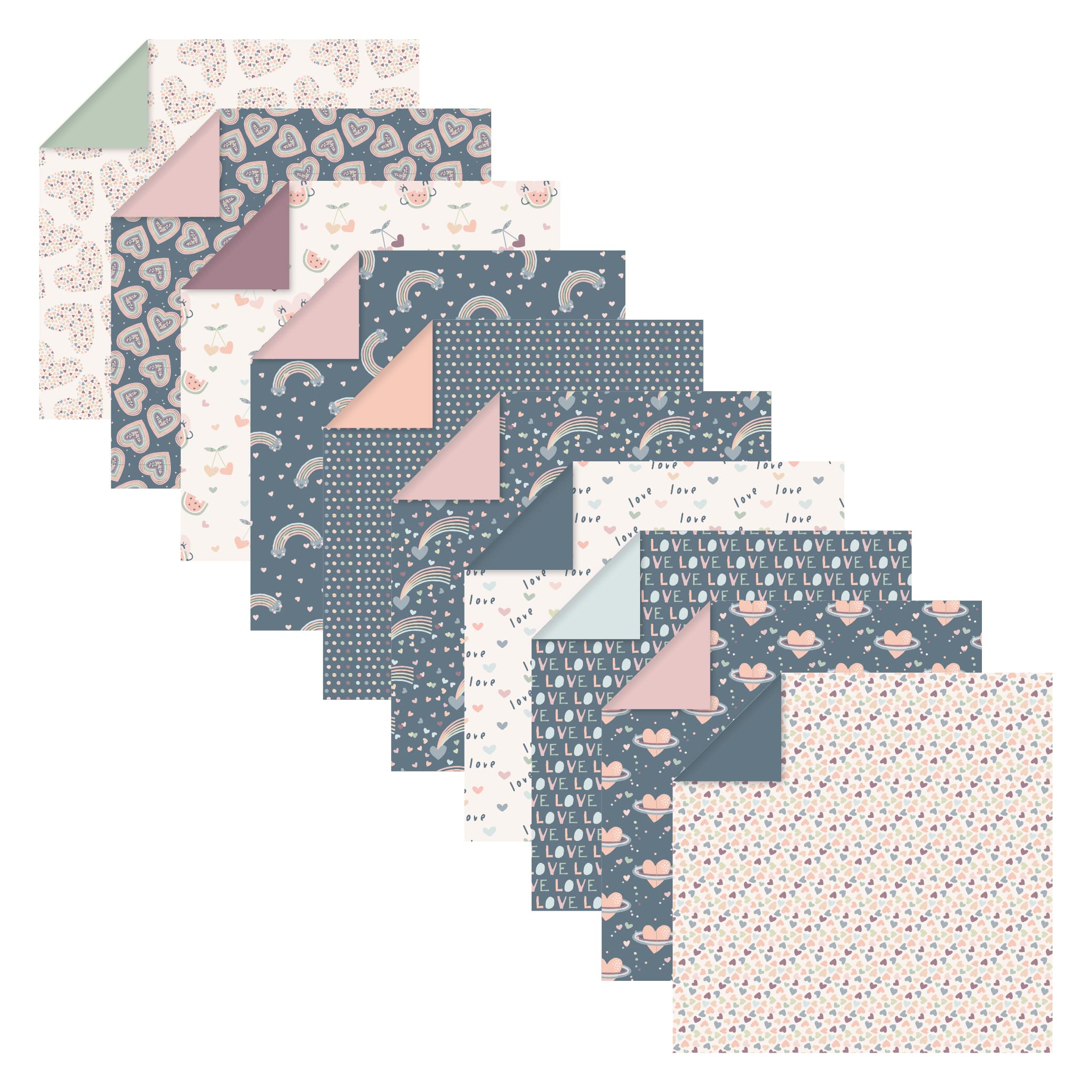 Clairefontaine 95372C Papel Origami 70g/m² 15x15cm 60 Hojas 30 Patrones Colores Surtidos Herbarium